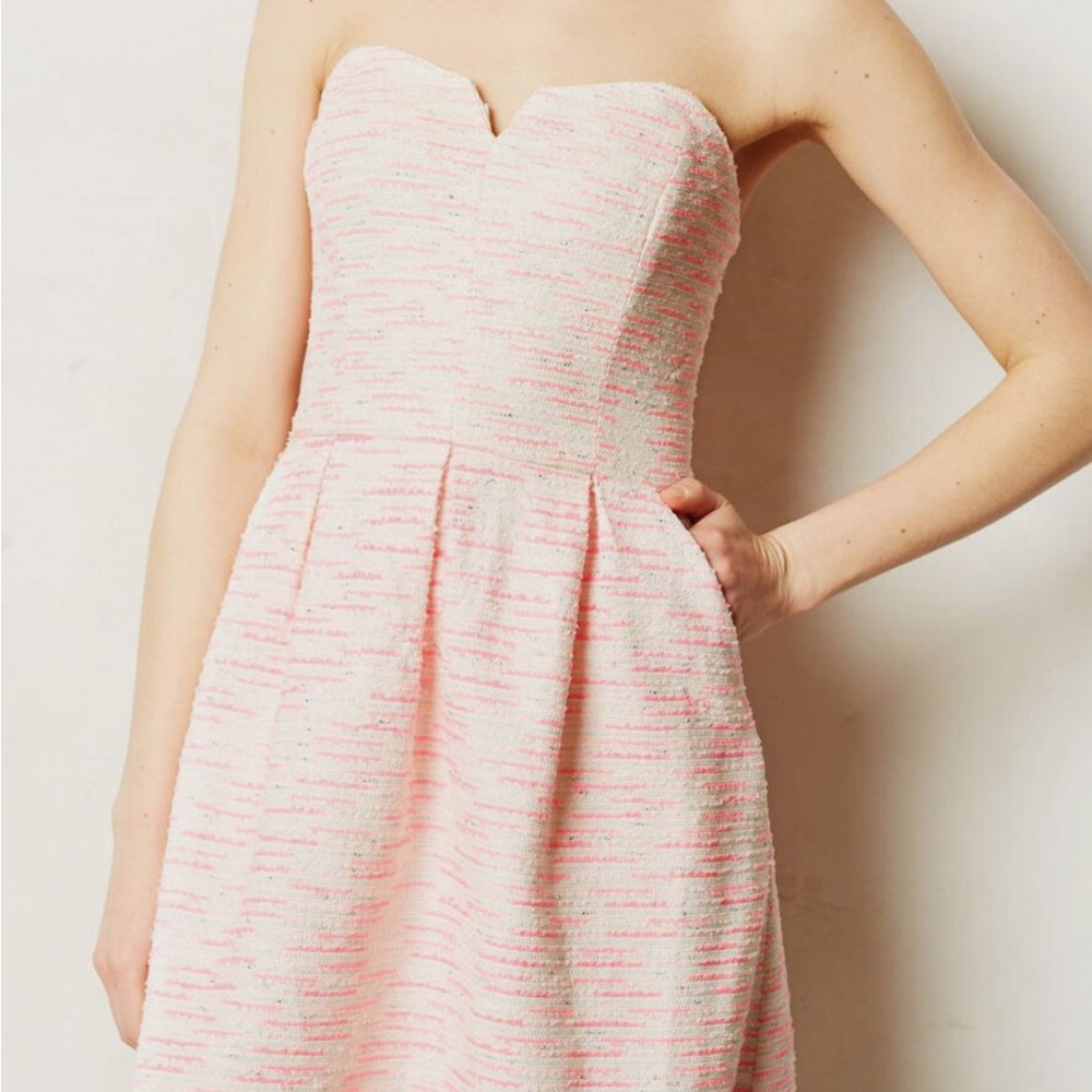 Moulinette Soeurs Pink and White Mini Dress - Picture 3 of 16